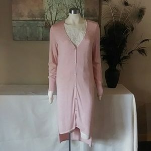 NWT Sz SP Hi-Low Pink Duster H by Halston